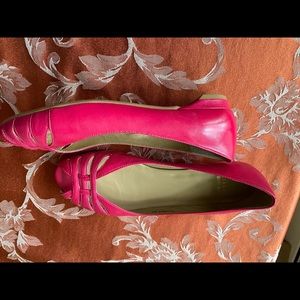 Stuart Weitzman Pink Open-Tied Flats